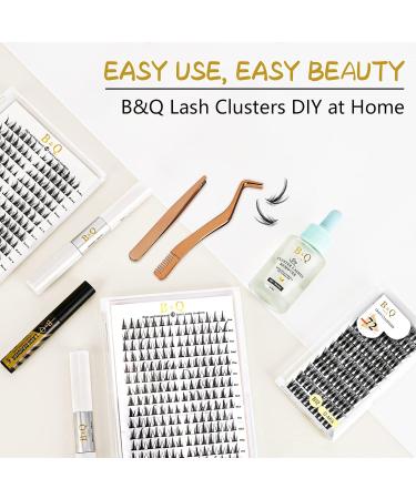 Shop BQ Lash Single Eyelash Clusters - 72 Colored DIY Eyelash Extensions | B12 B02 B09 Black | Perfect for At-Home Use - Buy Online on GoSupps.com