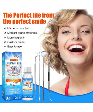 Temporary Tooth Repair Kit | Fix Missing & Broken Teeth | 4 Dental Tools Included - Buy Online on GoSupps.com
