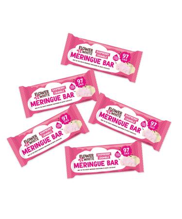 Flower & White Raspberry Crumble Meringue Bar | 95 calories per bar | Have On The Go | Low Calorie | Vegetarian and gluten-free | Fairtrade and 100% plastic-free | No additives or preservatives