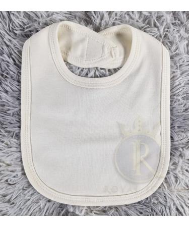 Royal Icon Baby Bibs 0-6 Months & 6-12 Months - 100% Organic Cotton Hook and Loop Feeding Bibs - Soft Absorbent Weaning Bib for Toddler Boys and Girls - Set of 12 Cream Bibs - Buy Online on GoSupps.com