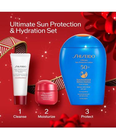 Shiseido Ultimate Sun Protection & Hydration Set - SPF 50+ Lotion Cleansing Foam & Hydrating Cream | Shop Internationally - Buy Online on GoSupps.com