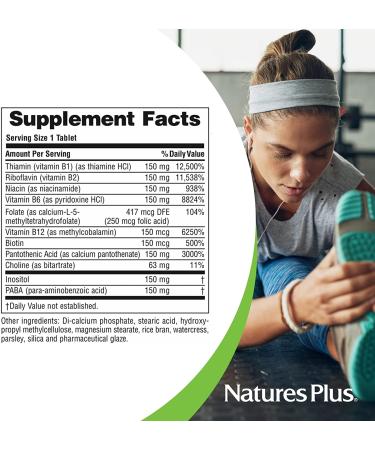 Nature's Plus Mega B-150 Balanced B-Complex â€“ 90 Tablets for Energy & Wellness - Buy Online on GoSupps.com