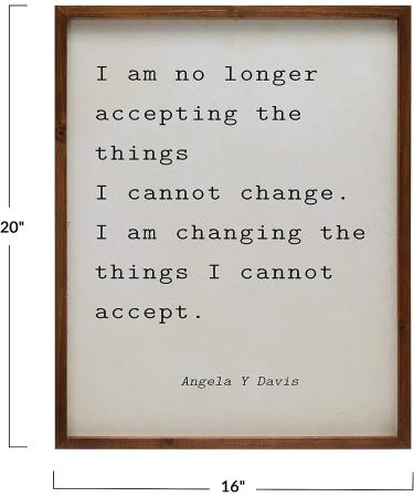 Creative Co-Op Wood Framed 'I Am No Longer' Wall D cor - Multi Color - Buy Online on GoSupps.com