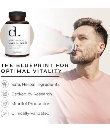Daily Defense Liver Cleanse and Detox & Repair Formula - Liver Support Supplement with Artichoke Extract for Liver Health - Milk Thistle Liver Detox with Dandelion Leaf Extracts - 60 Capsules - Buy Online on GoSupps.com