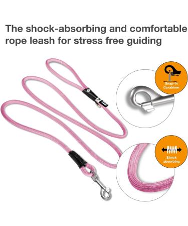 Stretch Comfort Leash Pink M | Premium Quality Dog Leash for Ultimate Comfort | International Shipping Available - Buy Online on GoSupps.com