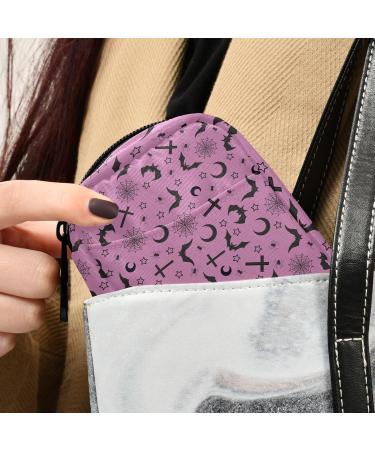 Travel Pill Organizer Bag - Purple Goth with Bats | Weekly Pill Case for Vitamins & Supplements | Compact & Portable Zippered Pill Box - Buy Online on GoSupps.com
