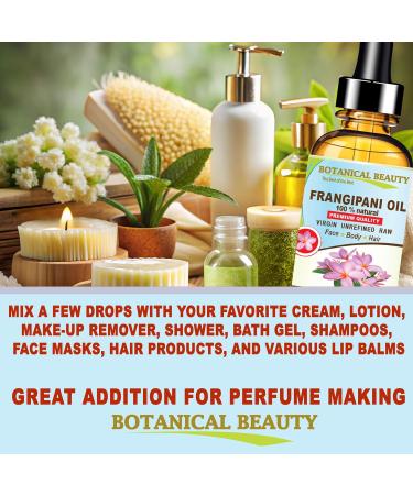 Botanical Beauty Frangipani Oil 100% Natural 2 Fl. oz - 60 ml Frangipani Essential Oil for FACE Skin Body Hair Nails Beauty Oil Skin Moisturizer Oil Nourishing Oil Perfume Soap Making - Buy Online on GoSupps.com
