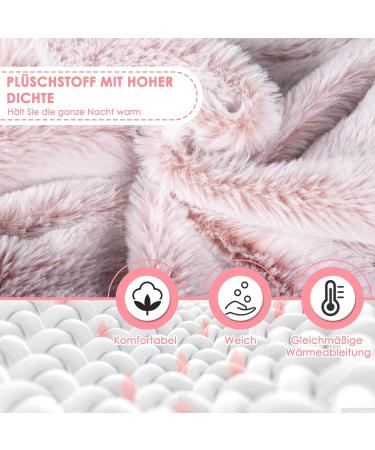 Bolei Extra Long Hot Water Bottle with Fluffy Cover | Leak-Proof Odorless 73cm Neck Heat Bottle - Perfect for Neck & Back Pain Relief | Ideal Christmas Gift for Men & Women - Pink - Buy Online on GoSupps.com
