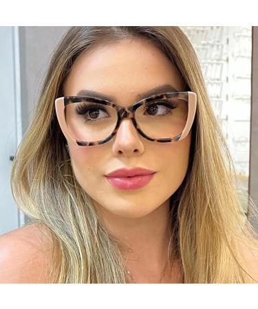 SERONI TR90 Cat Eye Blue Light Blocking Glasses for Men & Women - UV Protection Khaki Frame 56mm - Buy Online on GoSupps.com