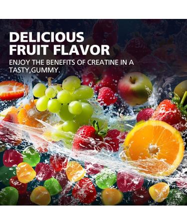 Creatine Monohydrate Gummies - Clean Creatine for Women Men for Muscle Strength Improving Endurance & Post Workout Recovery - Creatine Supplement Mixed Fruit Flavors (160 Gummies) Fruit 80 Count (Pack of 2) - Buy Online on GoSupps.com