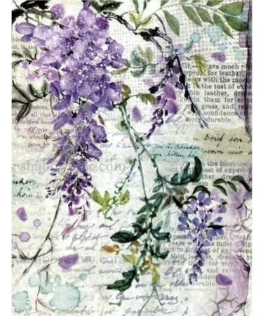 Lilac Theme Mulberry Rice Paper 8x10.5 inch - 6 Unique Printed Images, 30gsm Fiber, Decoupage & Mixed Media Crafts - Buy Online on GoSupps.com