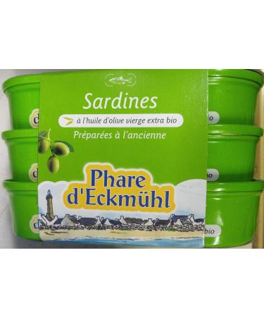 PHARE D'ECKMUHL Sardines in extra virgin olive oil 3x55G MSC - - Buy Online on GoSupps.com