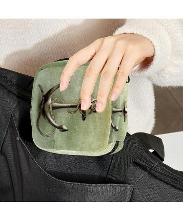 Retro Anchor Menstruation Pad Bag with Zipper - Stylish Women's Napkin & Tampon Bag - Perfect for Girls - Buy Online on GoSupps.com