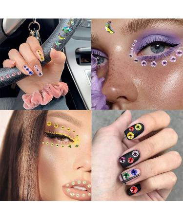 684 Pcs Eye Body Face Gems Stickers Self Adhesive DIY Face Jewels Rhinestone Stickers Crystal Diamond Glitter Stick for Women Festival accessories and Nail Art Decorations - Buy Online on GoSupps.com