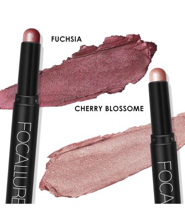 Focallure 2 Pcs Shimmer Cream Eyeshadow Stick Set - Waterproof & Long Lasting Eye Makeup with Crease-proof Formula - Buy Online on GoSupps.com