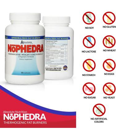 Absolute Nutrition Thermogenic Fat Burners Nophedra Capsules - 80 Count - Buy Online on GoSupps.com