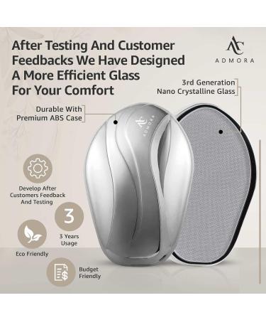 ADMORA Crystal Hair Eraser - Painless Hair Remover Tool for Men and Women | Fast & Easy Exfoliation | Soft Smooth Silky Skin | Nail Filer Included - Buy Online on GoSupps.com