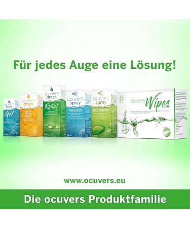 Ocuvers Eye Cleaning Wipes - Hygienic Eyelid Care with Hyaluron & Aloe Vera | 20 Pads for Dry Eyes Blepharitis & Inflammation - Buy Online on GoSupps.com
