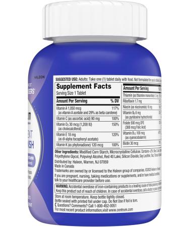Centrum Nutrient Replenish GLP-1 Nutrition Support Multivitamin for Whole Body Health and Appearance - 180 Tablets 6 Month Supply - Buy Online on GoSupps.com