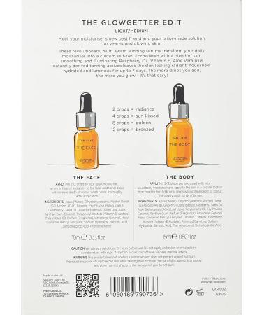 TAN-LUXE Glow Getter Kit - Illuminating Self-Tan Drops | The Face 10ml & The Body 15ml | Cruelty Free & Vegan | Light/Medium | International Shipping - Buy Online on GoSupps.com