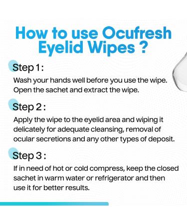 Blepharitis Eyelid Wipes 20 Pack - Fragrance & Soap Free for Daily Hygiene - Natural Ingredients for Tired, Dry Eyes - Individually Wrapped - 20 Count - Buy Online on GoSupps.com