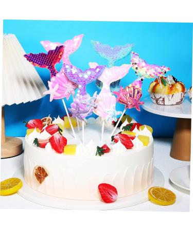 Toyvian 24 Pcs Cake Decoration Sequin Mermaid Cupcake Topper Mermaid Birthday Decorations Mermaid Tail Cake Topper Under The Sea Cupcake Topper Mermaid Party Cake Accessories Ocean Cloth - Buy Online on GoSupps.com