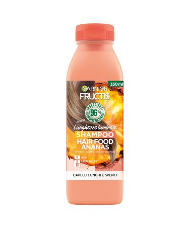 Garnier Garnier Fructis Hair Food Pineapple Shampoo to add shine to long dull hair formula with 96% naturally derived ingredients 350 ml