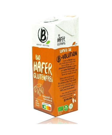 Berief Organic Oat Drink - 10-Pack Gluten-Free Unsweetened 1L | 100% Plant-Based Vegan Beverage - Buy Online on GoSupps.com