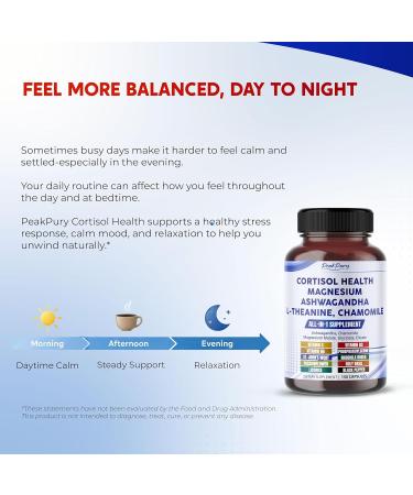 CORTISOL Health Ashwagandha Magnesium Chamomile L-Theanine 150 count (pack of 1) - Buy Online on GoSupps.com