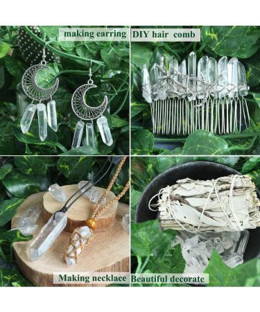 Xiannvxi Natural Stone Mountain Crystal Points | Bulk Raw Clear Quartz Gemstones for Reiki Healing & DIY Jewelry (0.4-1.18 lb) - Buy Online on GoSupps.com