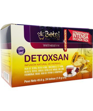 Detoxsan Total Detox Tea by Betel Natural - Whole Body Detox Formula - 24 Tea Bags