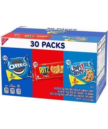 Nabisco Cookies & Cracker Variety Pack - OREO, RITZ, CHIPS AHOY! - 30 Snack Packs - Buy Online on GoSupps.com