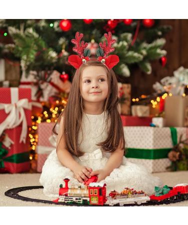 Thinp 2 Pieces Christmas Headbands Glitter Christmas Headbands for women Antler Headband with Bell Christmas Hats Holiday Decorations for Christmas Party Xmas Dinner and Photos Booth (Gold Red) - Buy Online on GoSupps.com