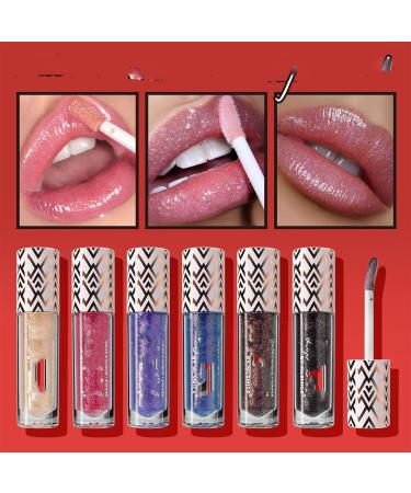 NOZEM Glitter Liquid Color Changing Lipsticks - Long Lasting Moisturizing Non-Sticky Lip Oil - Diamond Black Sparkling Gloss for Women (01) - International Shipping Available - Buy Online on GoSupps.com