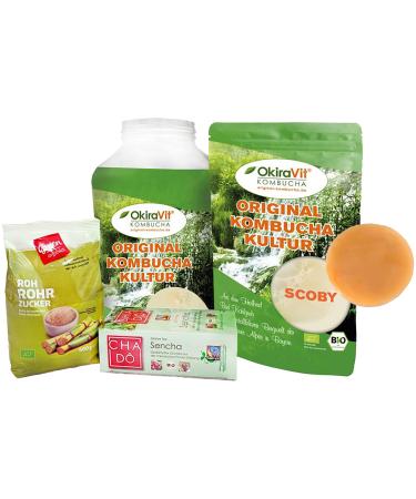 Kombucha-complete set of Deluxe Premium with 3 L fermentation glass instructions and growth guarantee.From the Okiravit 5 liters of fermentation glass