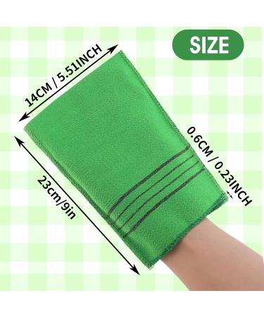 Gjinxi 5-Piece Korean Peeling Gloves - Exfoliating Medium Green Gloves for Deep Clean and Dead Skin Removal - Buy Online on GoSupps.com