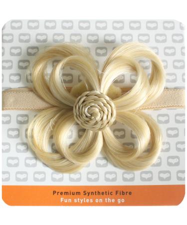Love Hair Extensions flower on elastic headband color M2460 - sun blonde/clear blonde 1 pack (1 x 1 piece)