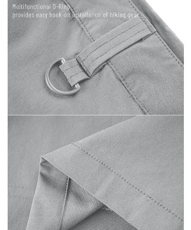 Magcomsen Men's Hiking Shorts - Water-Resistant Quick Dry Cargo Shorts | Light Grey 36 - Buy Online on GoSupps.com