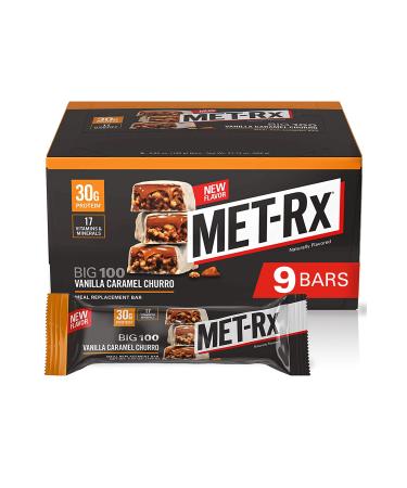 MET-Rx Big 100 Meal Replacement Bar Vanilla Caramel Churro 9 bars 3.52 oz (100 g) Each