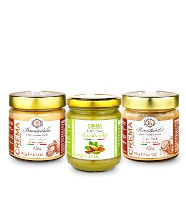 Brontedolci Lot de 3 bo tes de 190 g de cr me tartiner 40 % de noix