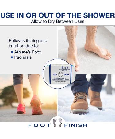 2-in-1 Athlete's Foot Treatment: Pumice Stone & Tea Tree Oil Foot Soap for Itchy & Stinky Feet - Men's Callus & Dead Skin Remover - Buy Online on GoSupps.com