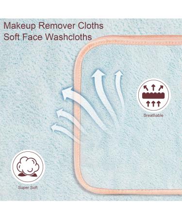 Phogary Microfiber Makeup Towel - Washable Facial Cleaning Cloth - 6 Pack (20x20cm) - Soft Absorbent Blue Cloths for Easy Makeup Removal - Buy Online on GoSupps.com