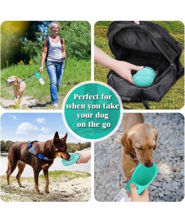 Yicostar Dog Water Bottle 19oz Mint Green - Portable Leak Proof Pet Water Dispenser for Walking, Outdoor, Travel, Hiking - Buy Online on GoSupps.com