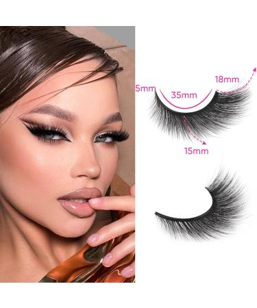 10 Pairs 15mm Fox Eye False Eyelashes | Angel Wing Faux Mink Lashes by FANXITON - Buy Online on GoSupps.com