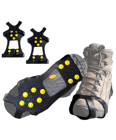 Limm Ice Snow Traction Cleats - Lightweight Crampon Cleats for Walking on Snow & Ice - Anti Slip Grippers Fasten Quickly & Easily Over Footwear - Protable Grips for Shoes and Boots Medium (M 5 - 7 / W 7 - 9) All Purpose