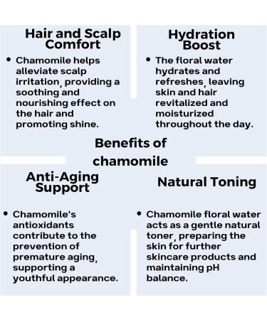 Biofresh cosmetics Eau florale non filtr e pour le visage le corps et les cheveux soins pour le visage d maquillant enl ve le maquillage nettoyant visage skincare 200 ml (Camomille 200ml) Camomille 200 ml (Lot de 1) - Buy Online on GoSupps.com
