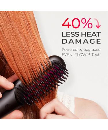 TYMO Portable Hair Straightener Brush - Lightweight Ionic Mini Hot Comb for Travel Dual Voltage Ceramic Tourmaline Straightening Brush for Women - Buy Online on GoSupps.com