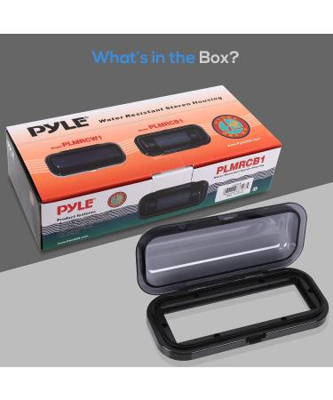 Pyle PLMRCB1 Water Resistant Marine Stereo Cover - Smoke Colored Boat Radio Protector Shield with Flip-up Door & Mounting Gasket - Buy Online on GoSupps.com