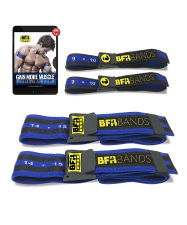 BFR BANDS Blood Flow Restriction Bands for Arms Legs Glutes Occlusion Training, Gain Muscle Without Heavy Weight Lifting, Quick-Release Elastic Strap Pro Bundle 4pk Pro Bundle 4pk