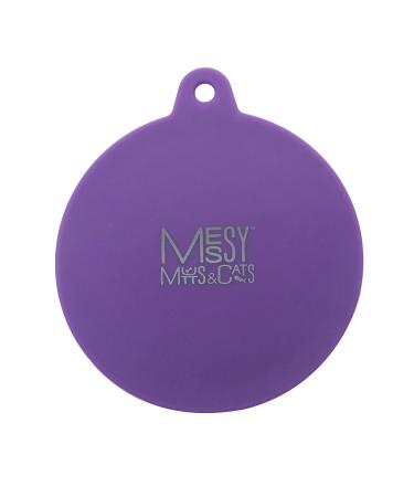 Messy Mutts Silicone Universal Can Cover | Fits 3 Can Sizes  Small, Medium, Large | Reusable Lid for Dog or Cat Food | Airtight Seal for Wet Food Cans | Purple